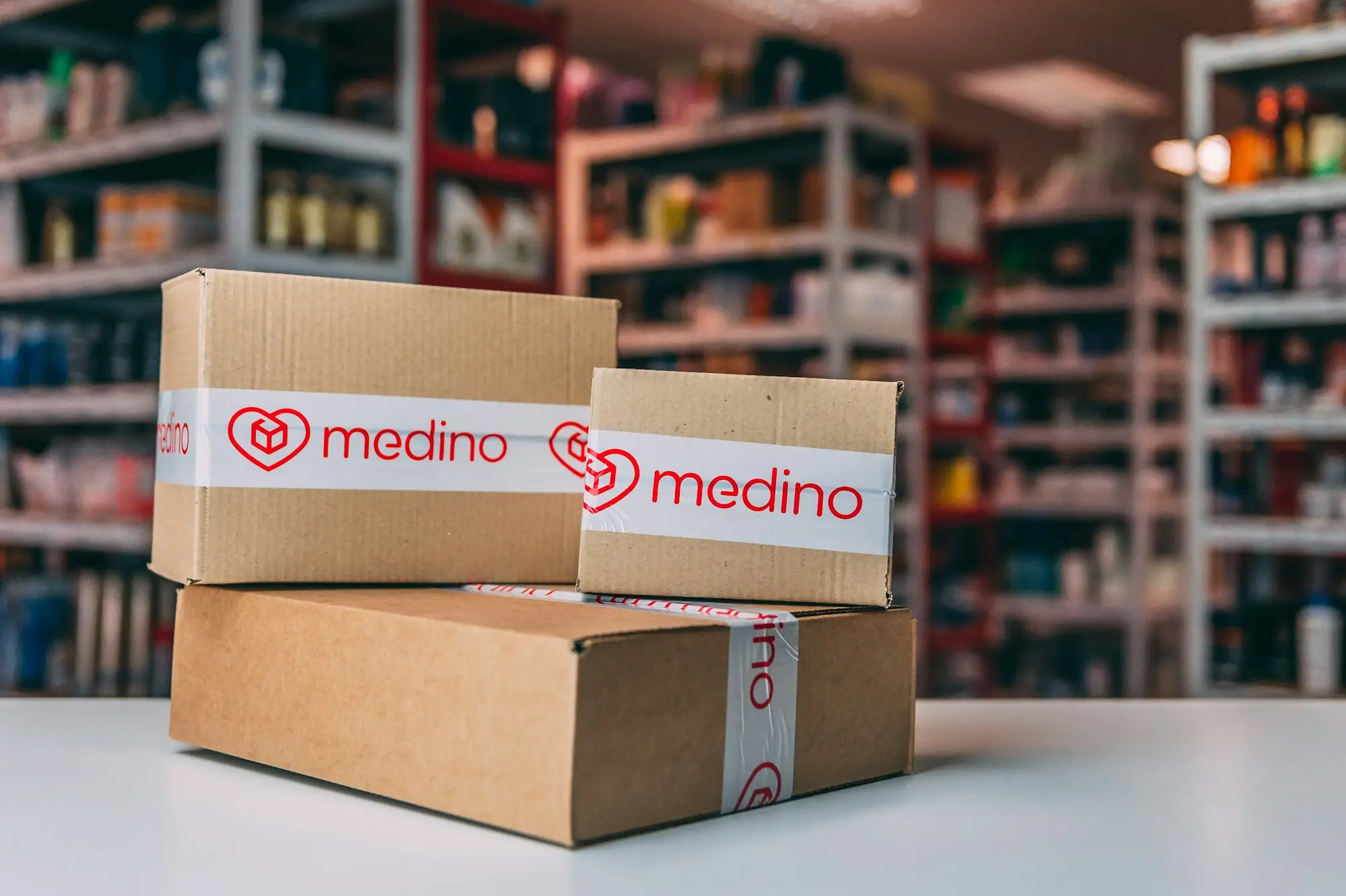 Cardboard boxes ready for online orders