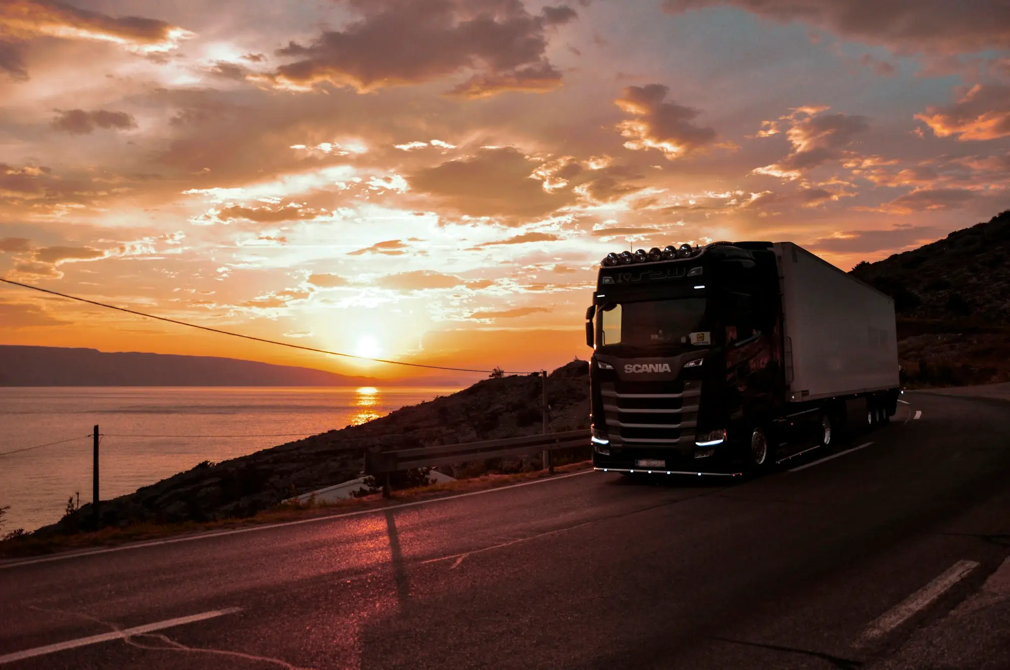 Freight truck on the road